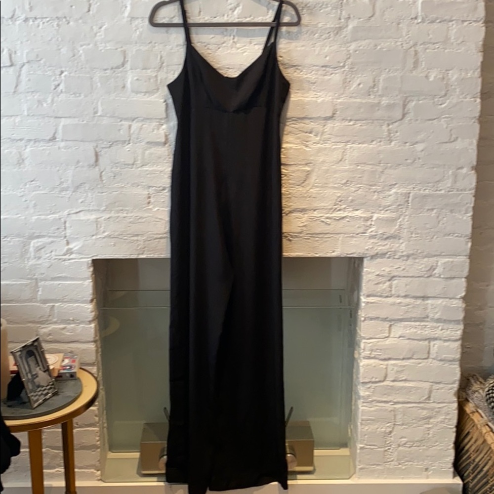 Betsy Johnson black strappy zip jumper sz 6